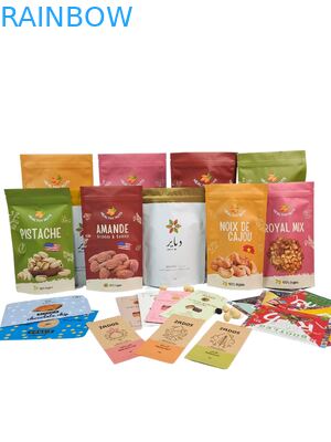 Biodegradable Food Grade Snack Packaging Heat Seal Aluminum Foil Zipper Bag For Nuts Tea Coffee Pet Food