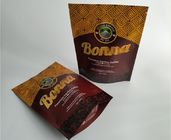 Food Grade Plastic Pouches Packaging , Heat Seal Matt Stand Up Coffee Pouches