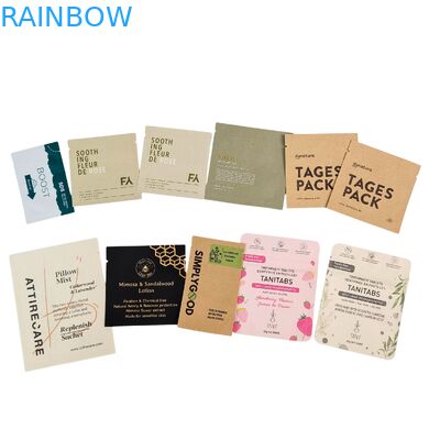 Heat Seal Cosmetic Lotion Shampoo Skin Care Face Cream Aluminium Foil Flat Pouch Cosmetic Sample Shampoo Liquid Sachet