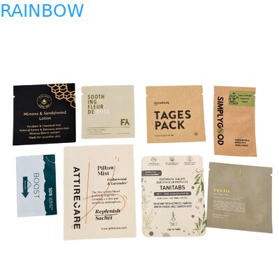 Heat Seal Cosmetic Lotion Shampoo Skin Care Face Cream Aluminium Foil Flat Pouch Cosmetic Sample Shampoo Liquid Sachet