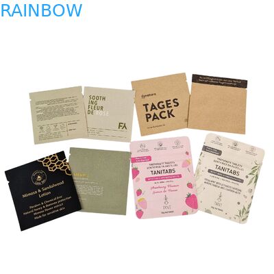 Heat Seal Cosmetic Lotion Shampoo Skin Care Face Cream Aluminium Foil Flat Pouch Cosmetic Sample Shampoo Liquid Sachet