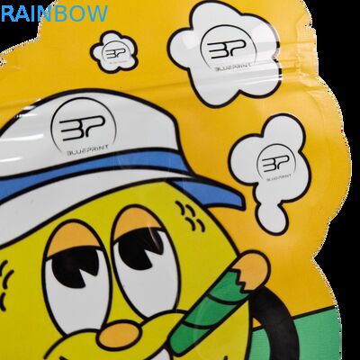 Edible Cali 3.5g 7g Mylar Ziplock Soft Touch Smell Proof Irregular Shaped Cookie Die Cut Packaging Plastic Sachet Bag