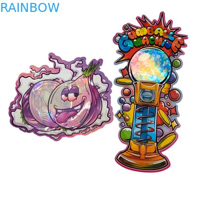  Die Cut 3.5g Plastic Bag Glossy Zipper Mylar For Gummy Herb Candy Packaging Smell Proof Glossy Surface