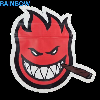 Custom Shape 3.5g Display Box Mylar Bags Child Proof Soft Touch Die Cut Bag For 1g 3.5g 7g 14g 28g Edible Plastic