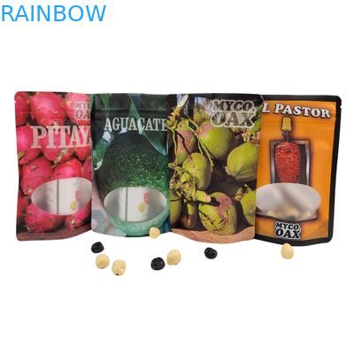  Stand-Up Pouch Packaging 3-Side Seal Flat Reusable Ziplock Window Mylar Aluminum Foil Reusable Plastic Bags