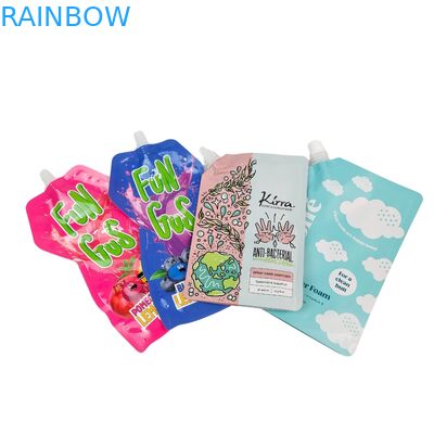  Liquid Plastic Stand Up Pouch With Spout Squeeze Packaging Bag For Cosmetic Beverage Lotion Nozzle Bag