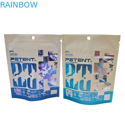 Digital Printing Holographic 3.5g Cali Packs 4x5 Sachet Irregular Aluminum Foil Mushroom Gummies Packaging Die Cut Mylar Bags