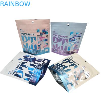 Digital Printing Holographic 3.5g Cali Packs 4x5 Sachet Irregular Aluminum Foil Mushroom Gummies Packaging Die Cut Mylar Bags