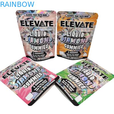 3.5g Mylar Bags Mushroom Extract Gummies Packaging Doypack Wtih Zipper Smell Proof Stand up Pouch