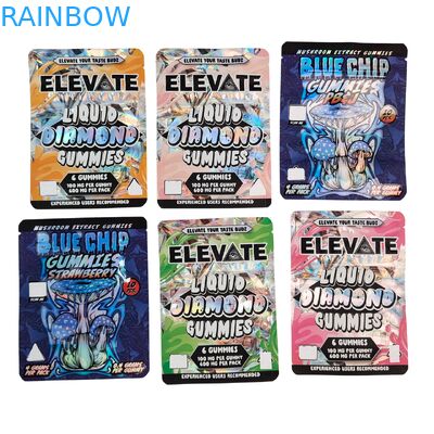 3.5g Mylar Bags Mushroom Extract Gummies Packaging Doypack Wtih Zipper Smell Proof Stand up Pouch