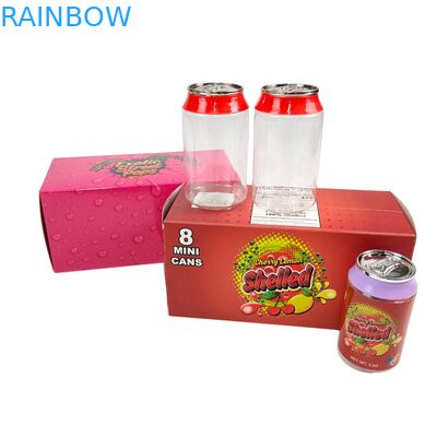 Custom Label Clear Plastic 3.5g & 7g PET Jar With Screw Aluminum Lids For Sugar Candy Cookie Food Packaging Display Paper Boxes