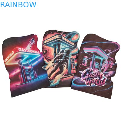 Custom Die Cut Mylar Bags 3.5g-28g with Child Proof Zipper