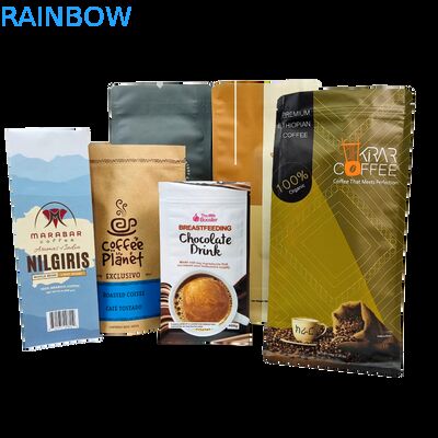 Custom Stand Up Zipper Coffee Bean Bag with Valve