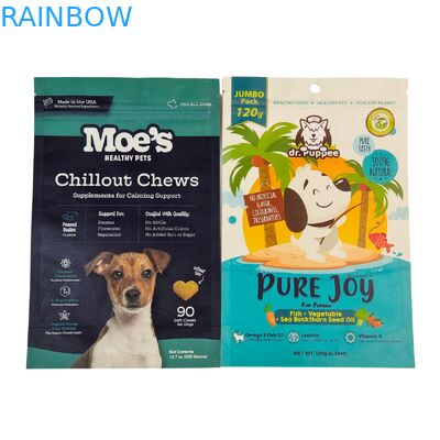 Custom Resealable Stand Up Pet Food Packaging Bags with Zipper