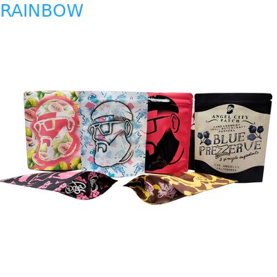 Custom Printed 3.5g-28g Resealable Smell Proof Mylar Food Bags