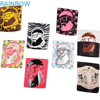 Reusable Heat Seal 3.5g 1oz Mylar Zipper Bags Stand-Up Aluminum Foil Smell Proof Cali Food Storage Mylar Bags Custom Printed