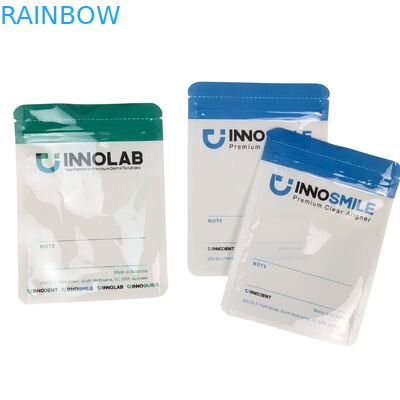 Customizable Logo Zipper Bag for Dental Aligners with Heat Sealing and One Side Clear Mylar Plastic Bag