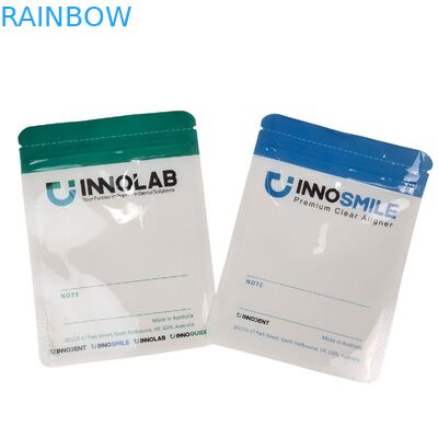 Customizable Logo Zipper Bag for Dental Aligners with Heat Sealing and One Side Clear Mylar Plastic Bag