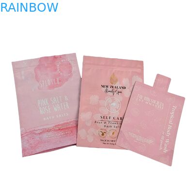Custom Plastic Bath Salt Bags 3 Side Seal Flat Pouch 1000 pcs MOQ