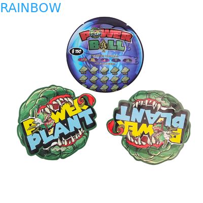 Custom Special Shape Mylar Zipper Bags 3.5g 7g 14g Smell Proof Resealable Holographic Food Grade Packaging