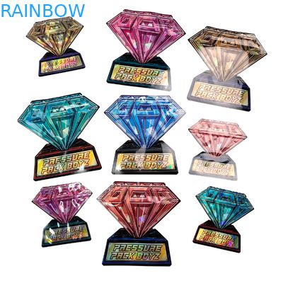 Custom Special Shape Mylar Zipper Bags 3.5g 7g 14g Smell Proof Resealable Holographic Food Grade Packaging