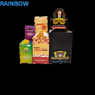 Personalized Foldable Kraft Paper Box with 350g Paperboard for Retail Counter Display