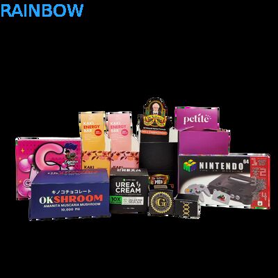 Personalized Foldable Kraft Paper Box with 350g Paperboard for Retail Counter Display