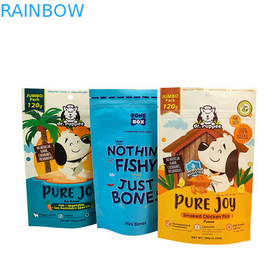 Eco-Friendly Reusable Stand-Up Pouch with 50-200microns Thickness for Pet Food Packaging