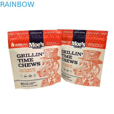 Eco-Friendly Reusable Stand-Up Pouch with 50-200microns Thickness for Pet Food Packaging