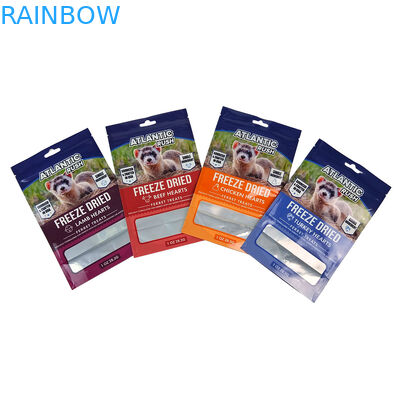 Pet Food Packaging Bags 100g 250g Aluminium Foil Stand Pouch With Zipper And Heat Sealing For Cat Dog Snacks