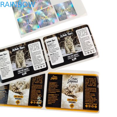 Adhesive Vinyl PVC Paper Sticker Waterproof UV Hologram Printed Personalized Logo Packaging Labels for Scrapbook Paper