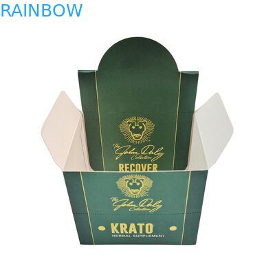 Recyclable Kraft Paper Kraft Kraft Box For Snack For Cookies Energy Bar Cosmetic Cardboard Counter Display Packaging Sponge