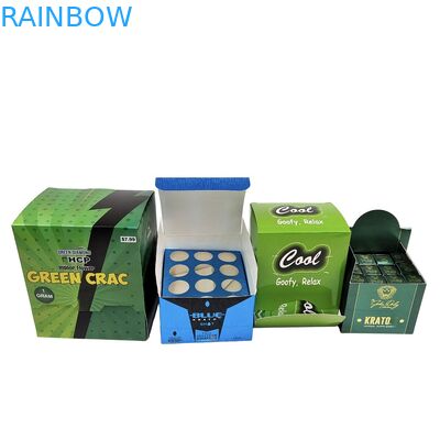 Recyclable Kraft Paper Kraft Kraft Box For Snack For Cookies Energy Bar Cosmetic Cardboard Counter Display Packaging Sponge