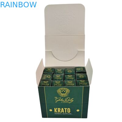 Recyclable Kraft Paper Kraft Kraft Box For Snack For Cookies Energy Bar Cosmetic Cardboard Counter Display Packaging Sponge