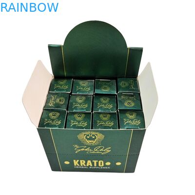 Recyclable Kraft Paper Kraft Kraft Box For Snack For Cookies Energy Bar Cosmetic Cardboard Counter Display Packaging Sponge