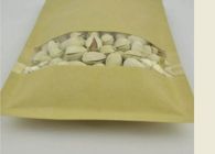 Three Side Seal Customized Paper Bags For Nuts Seeds / Coffee Powder