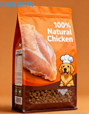 Customized 1KG 2KG 5KG 10KG 20KG 50-200microns Pet Food Pouch Stand-Up Zipper Bag for Dog and Cat Food Packaging