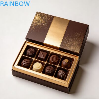Custom Luxury Matte Paperboard Biodegradable Chocolate Gift Box with Inserts Foldable Packaging Box