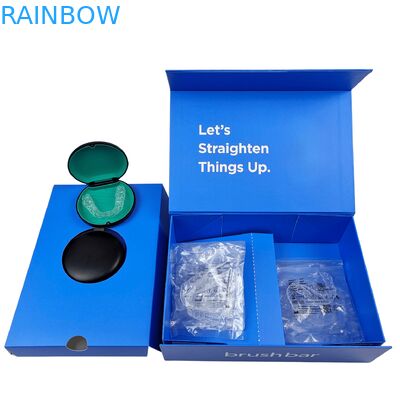 Customized Foldable Magnetic Dental Braces Kit Box with 350g Thickness for Orthodontic Aligner Packaging