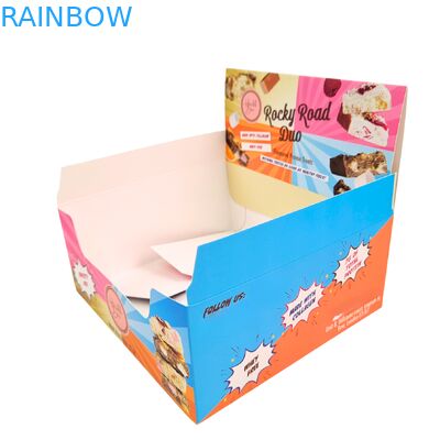 Custom Printed Cardboard Display Box with 350g Thickness and Hot Stamping for Retail Snack Packaging