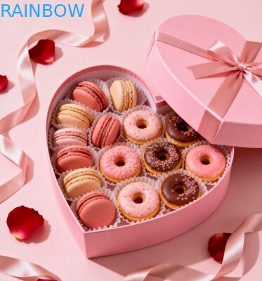 Customizable Biodegradable Foldable Gift Box for Bakery Packaging and Pastry Macarons