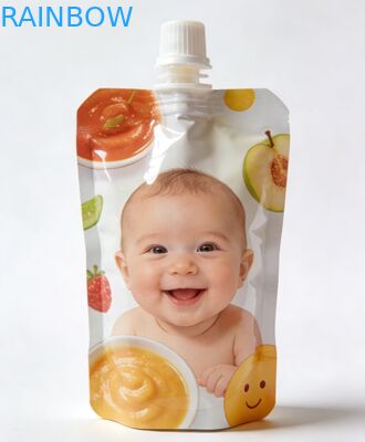 30ml Custom Printed Food Grade Spout Pouch for Baby Juice and Puree Packaging