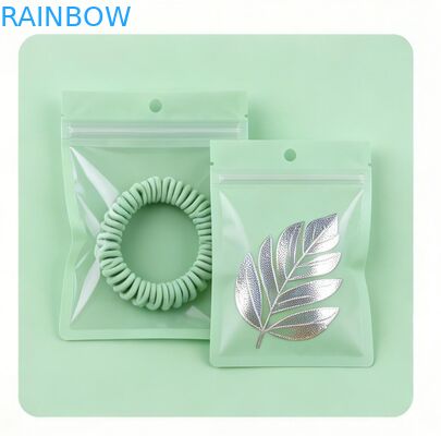 Customized PE Plastic Bags for Jewelry Earrings Recyclable Anti-Oxidation One Side Transparent Zipper Lock Storage Bag
