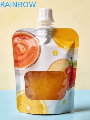 Custom Spout Pouch 30ml For Puree Yogurt Fruit Baby Juice Baby Complementary Food Shaped Spout Pouch Plastic Bag