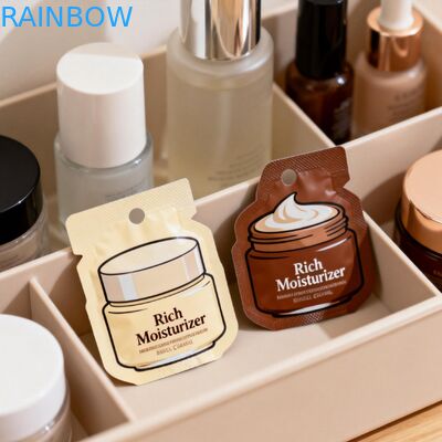 Custom Skincare Lotion Cream Packing Plastic Small Cosmetic Sample Sachet Mylar Foil Bags Heat Seal Bag Sachets Small Mini Pouch