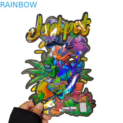 Wholesale Custom Printed Special Shape Mylar Bags 3.5 7g Stand Up Child Proof Pouch for Snack Packaging
