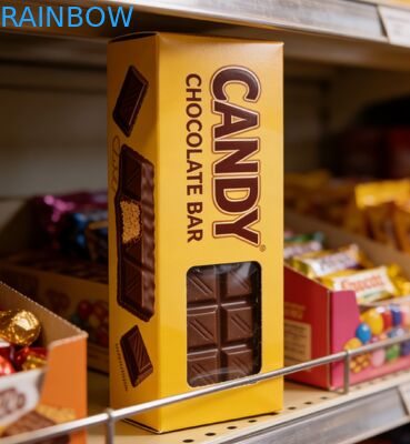 Custom Biodegradable Food Grade Kraft Paper Box with Clear Window for Chocolate Bar Packaging