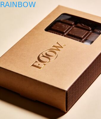 Custom Biodegradable Food Grade Kraft Paper Box with Clear Window for Chocolate Bar Packaging