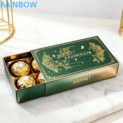 Custom Chocolate Box Packaging with Embossed Patterns Food-grade Safe Drawer Box Packaging