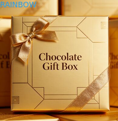 Custom Printing Gold Foil Stamped Wedding Gift Box with Clear Window for Sweets and Chocolates